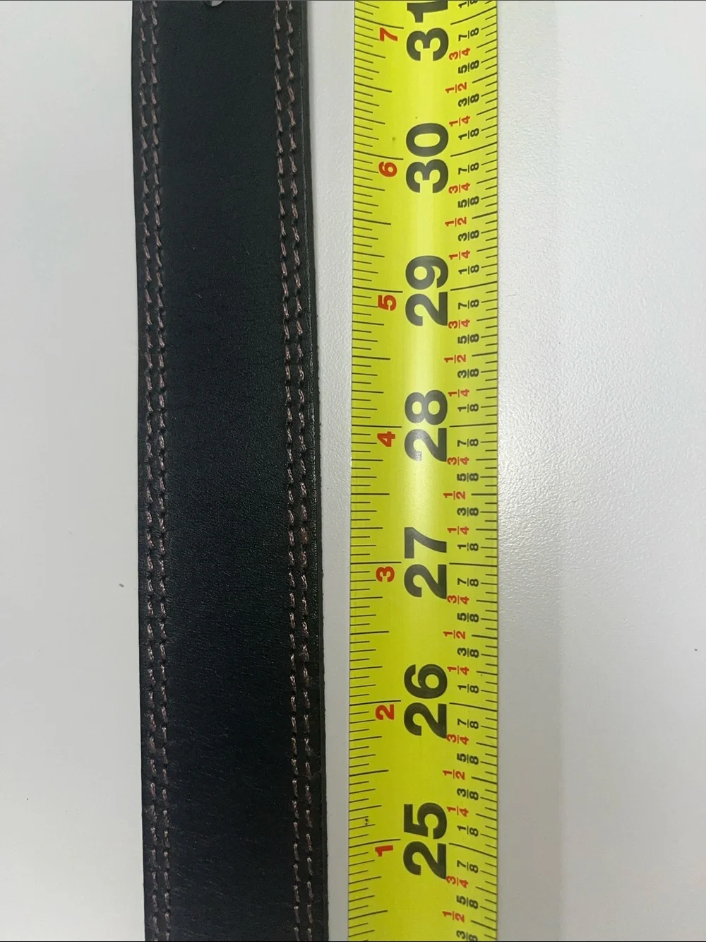 Banana Republic Deep Brown Leather Belt with Brass Buckle Size Medium